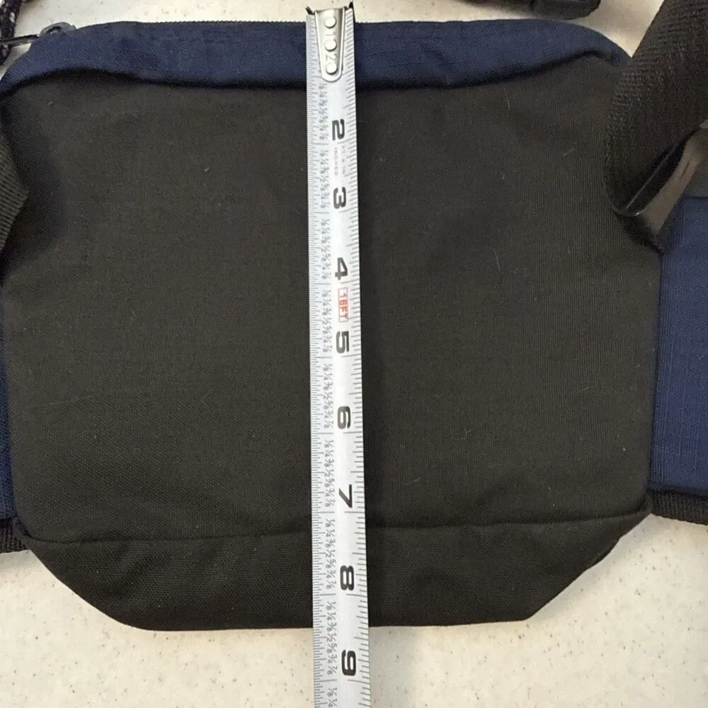 Jansport Navy Blue Fanny Pack Belt Bag Waistpack 3 Zippered Pouchs Large